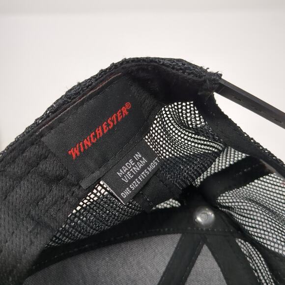 Winchester Snapback Trucker Cap Gray One Size Adjustable Mesh Back 6 Panel - Picture 9 of 9